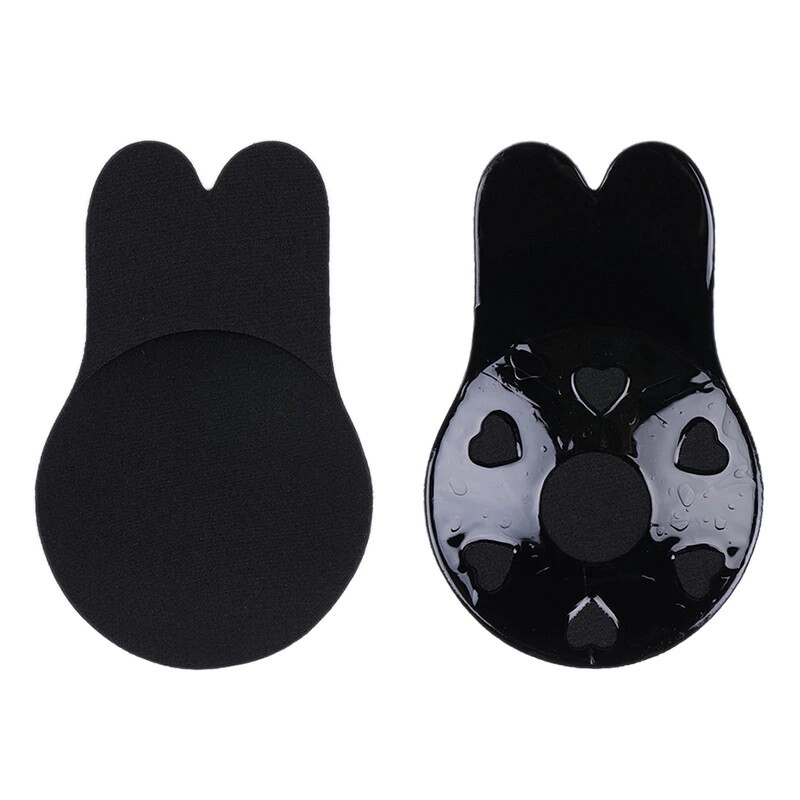 Silicone Bra Self Adhesive Push Up Strapless Pasties Cover Breast Lift- Black