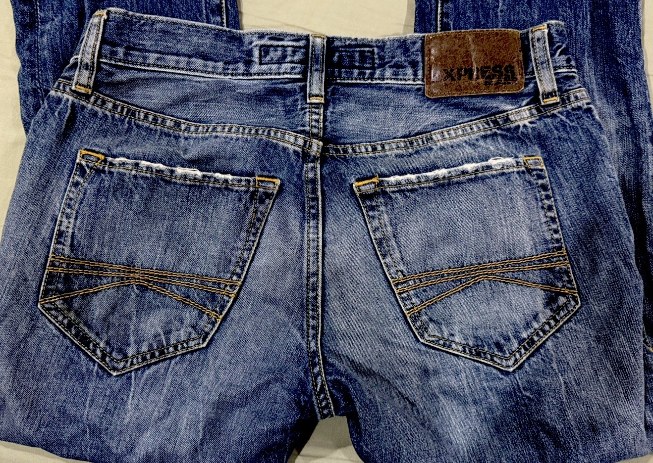 Express Jeans Men 28×29 Blue Denim Rocco Slim Fit Straight Leg