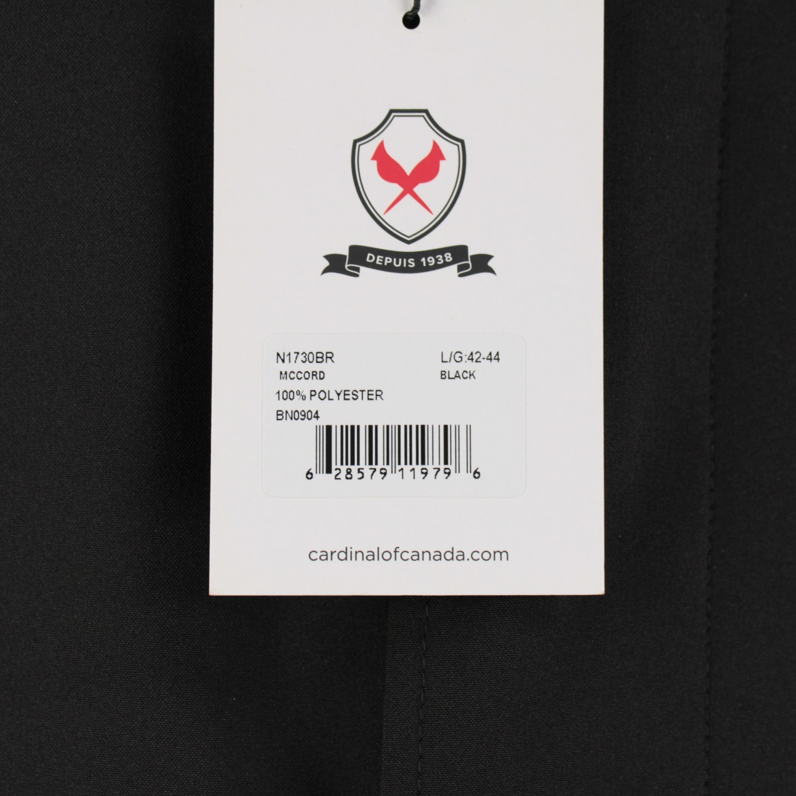 Cardinal of Canada NWD Polyester Rain Coat Size Large (42-44) McCord In Black