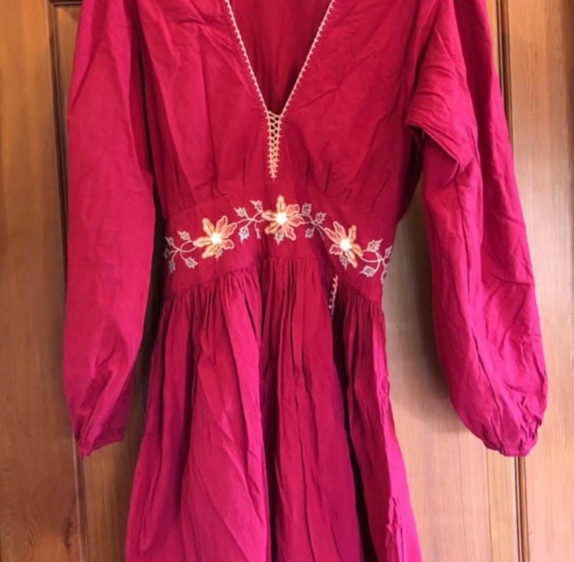 Chasing Unicorns Running Down A Dream Dress Embroidered Crochet Detail Sz Small