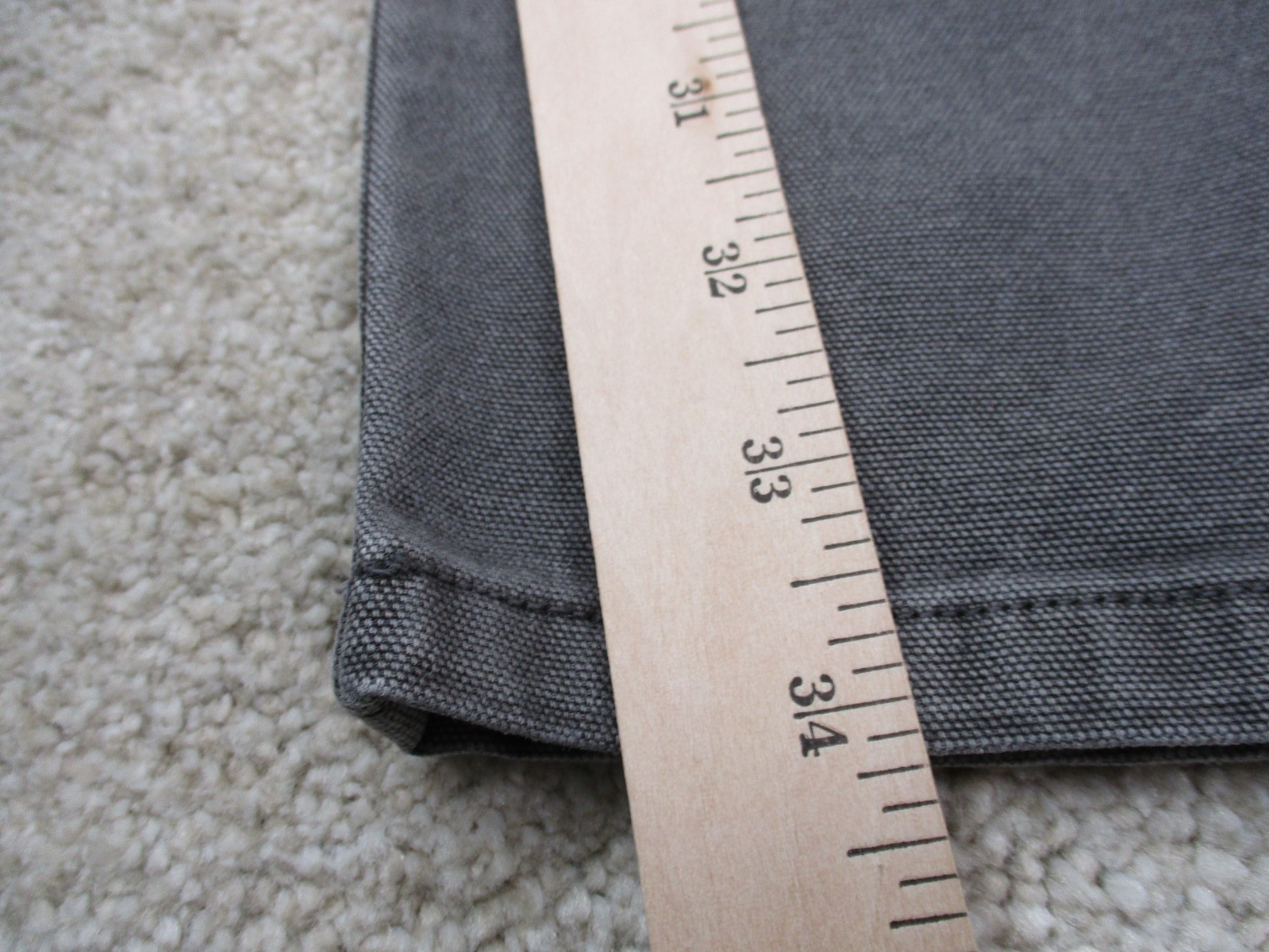 Proof Rover Slim Pants Mens 38 Gray Canvas Stretch Chino Casual Huckberry 38×34