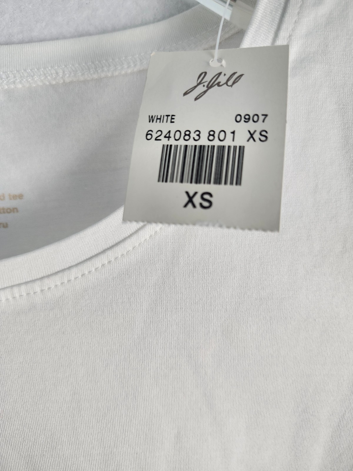 Womens J Jill Pima Cotton Long Sleeve T-shirt Set of 2 White Light Blue XS