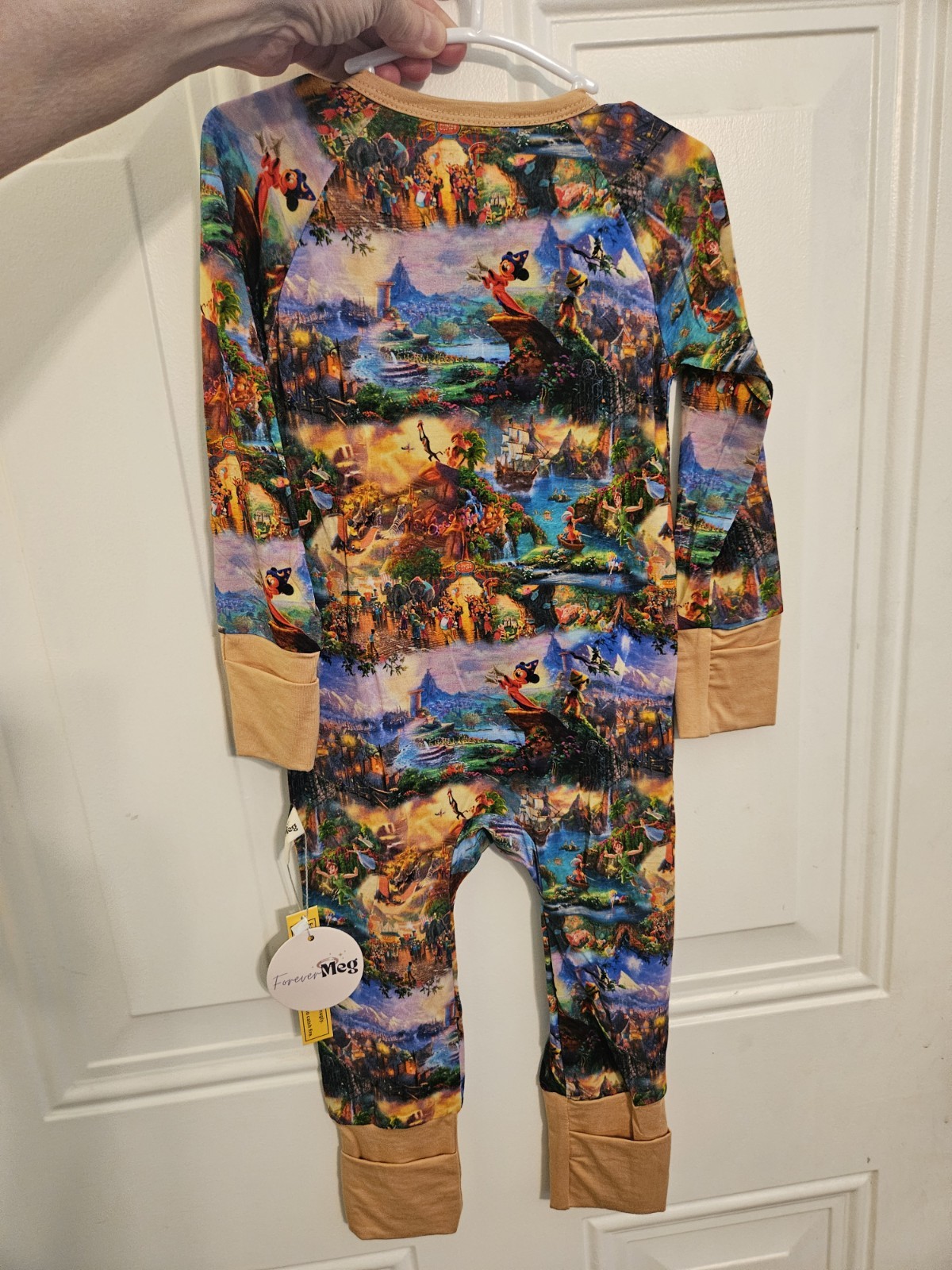 Bamboo Graphic Print Zip Sleeper One Piece Long Sleeve 12-18M
