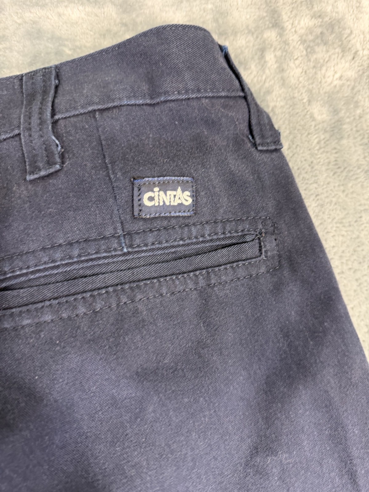 Cintas ComfortFlex Mens Navy Blue Cargo Work Pants Size 40