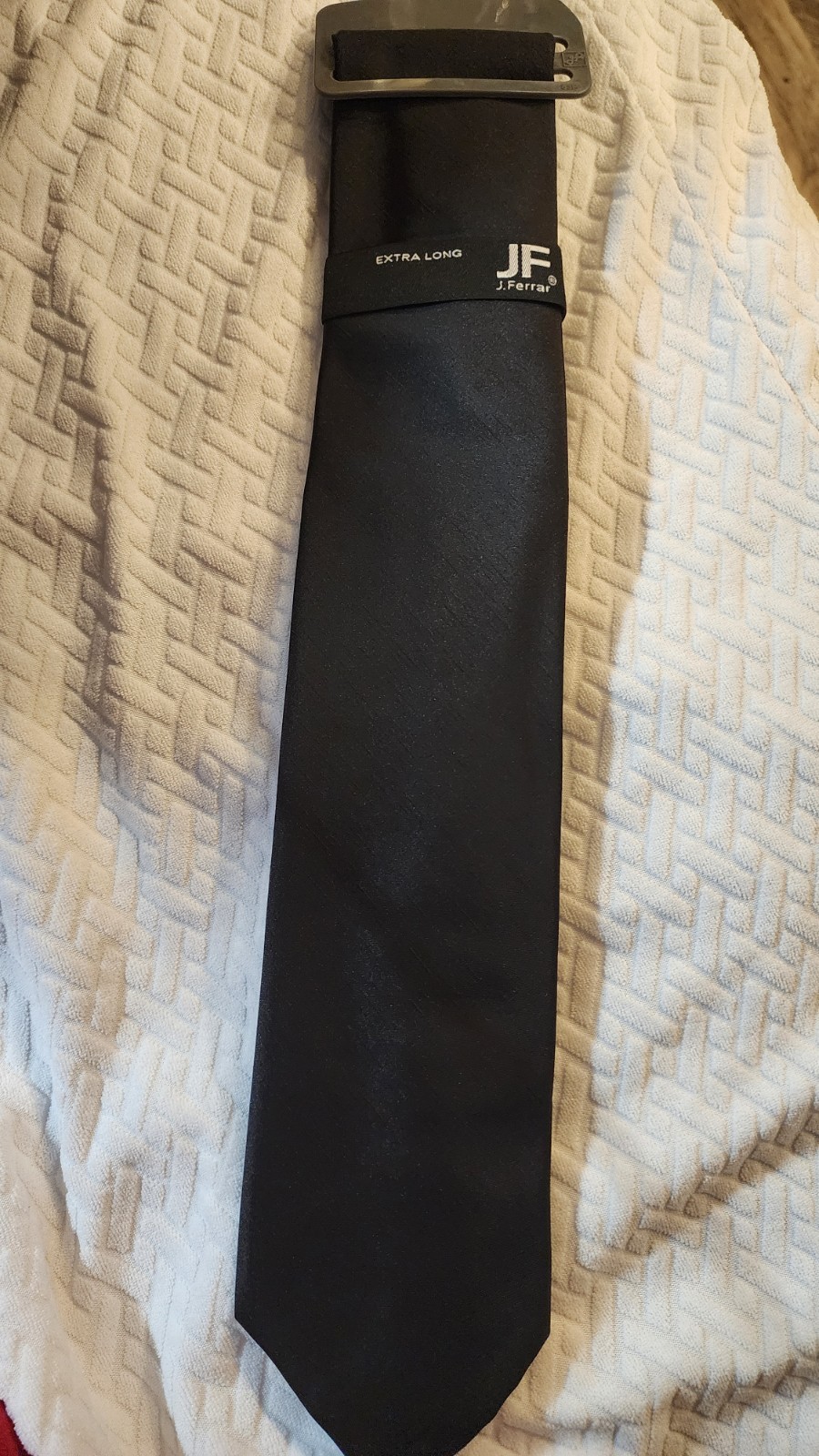 NWT J.Ferrar Men’s Black Tie Extra Long 62.5 Inches x 3.25 Inches Wide