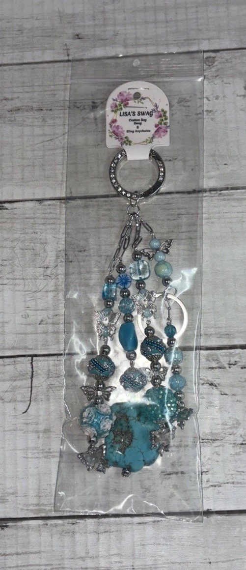 Handmade✨Purse Bling ✨Beaded Bag Charm ✨Keychain✨Bag Swag ✨Handbag Jewelry✨NWT