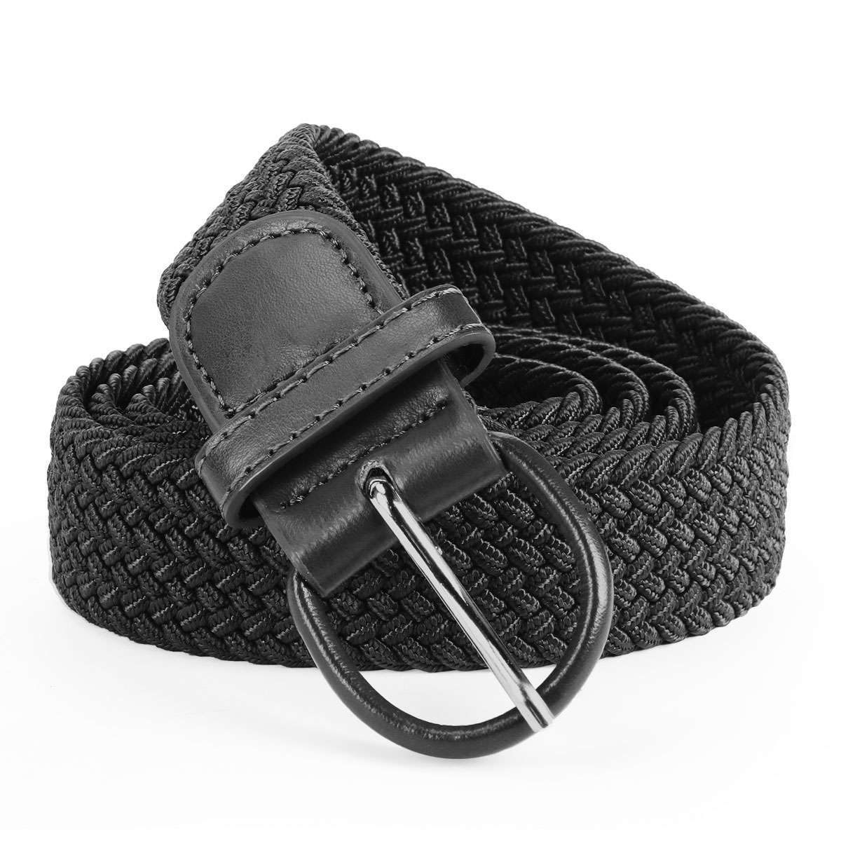 Woman Men Unisex Elastic Fabric Braided Belt Enduring Stretch Woven Belt Us