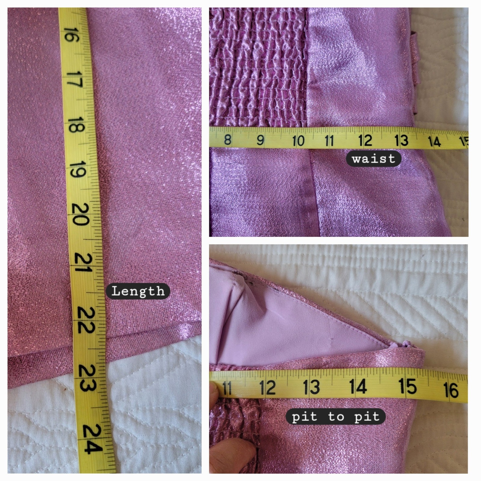 Hutch Metallic Pink One Shoulder Bow Romper Size 0 Party Cocktail Shimmer Pocket