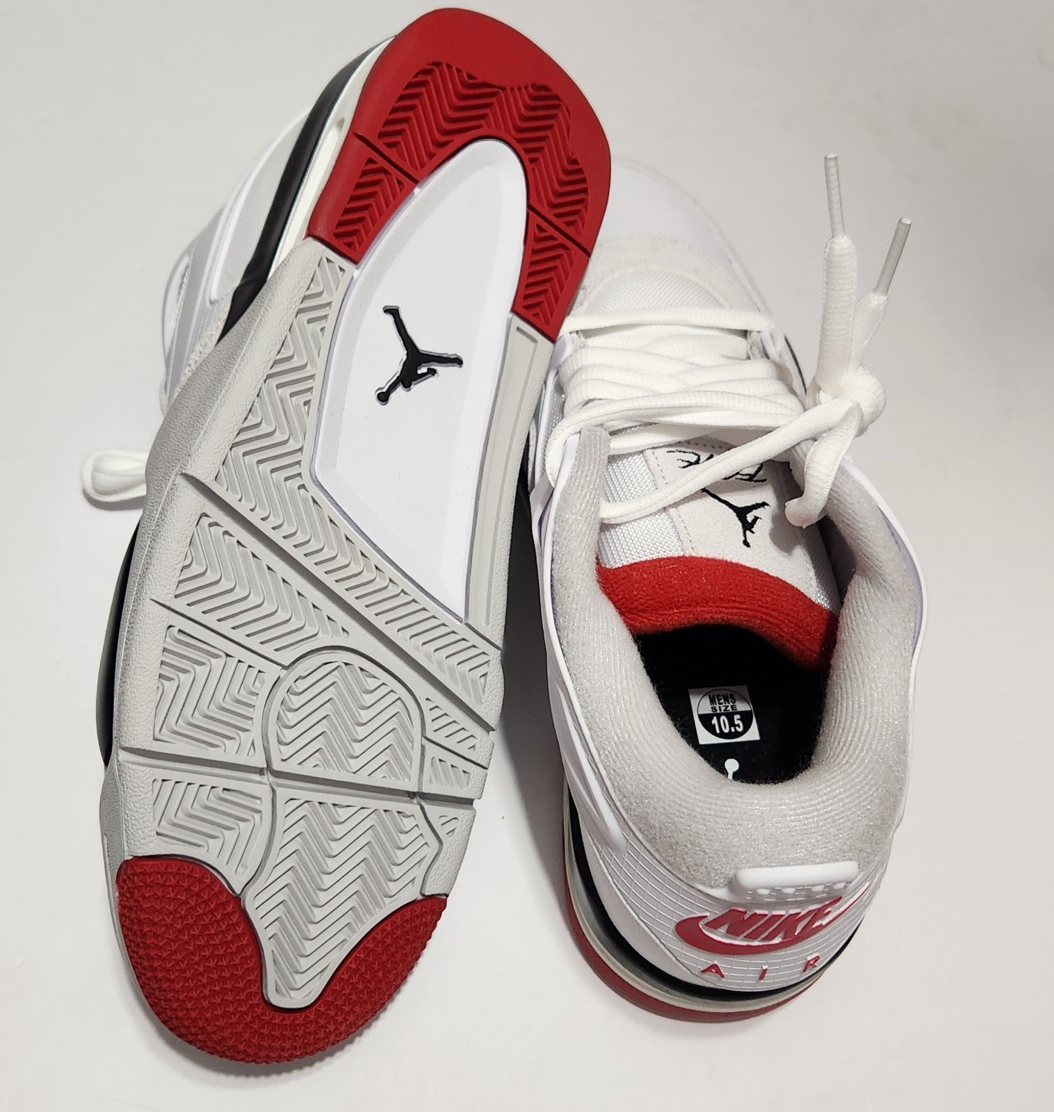 Nike Air Jordan 4 RM White Varsity Fire Red Black Mens Shoe Size 10.5 FQ7939 102