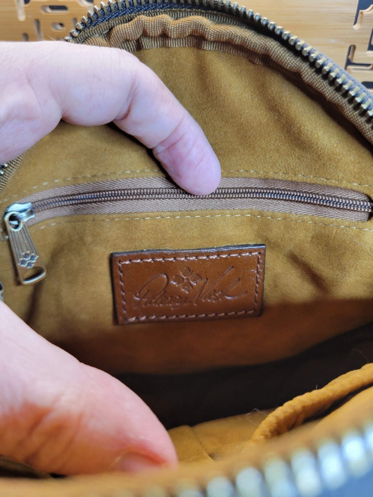 Patricia Nash Tooled Scafati Small Round Leather Crossbody Bag Purse
