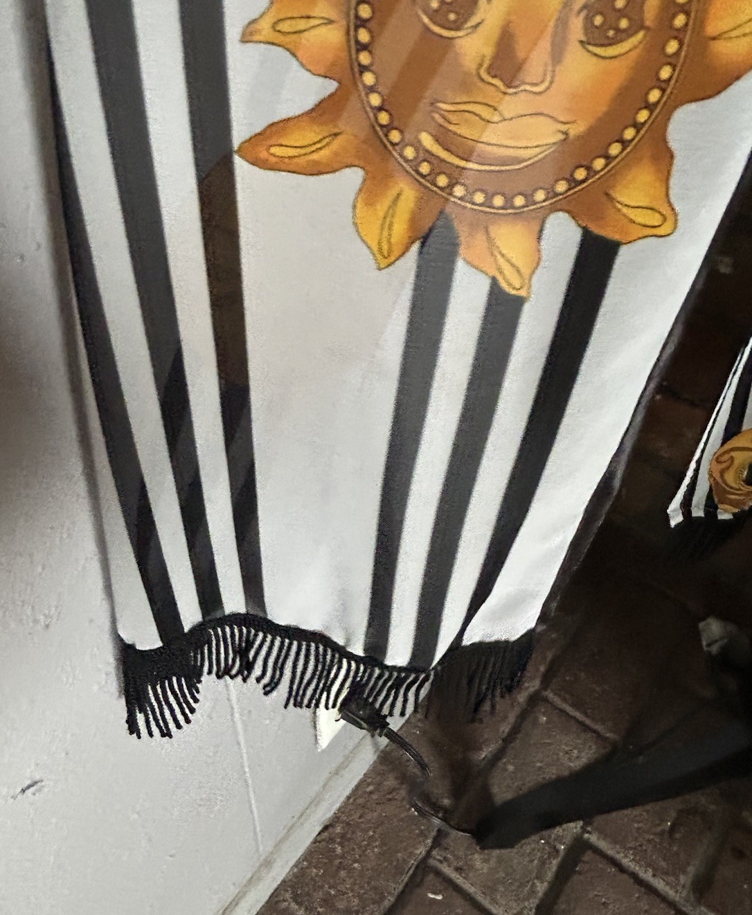 Maggie Shepard Solstice Robe Cover Up Fringe Yellow Black Celestial Festival