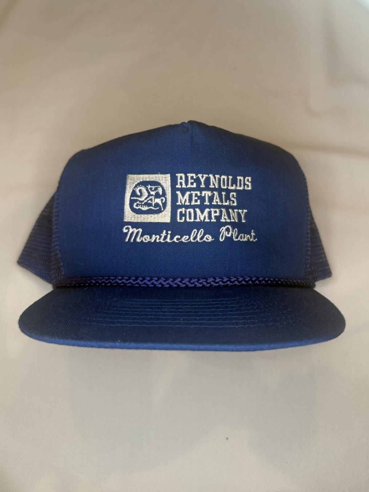 Vintage 1980s Reynolds Metals Monticello Plant Trucker Snapback Cap Cobra Caps
