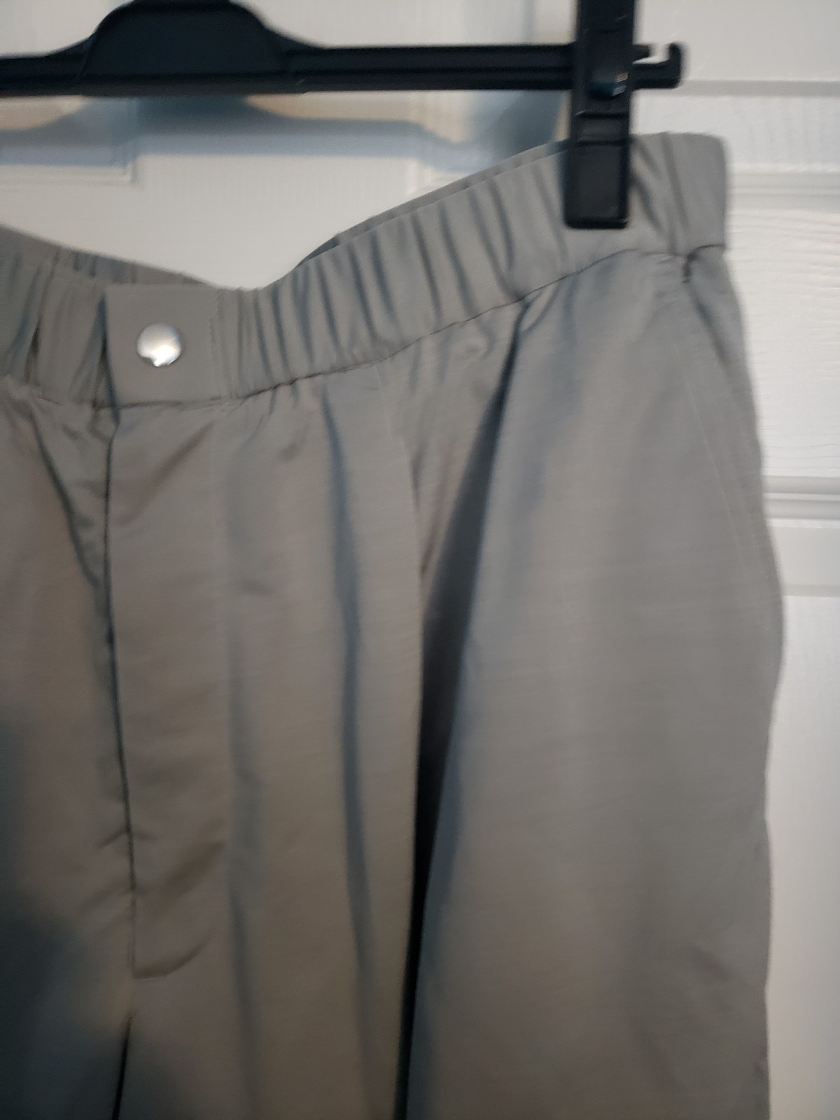 Kanemasa Phil x +81 Silk/Poly Flat Front Easy Pants Pearl Blue Size L