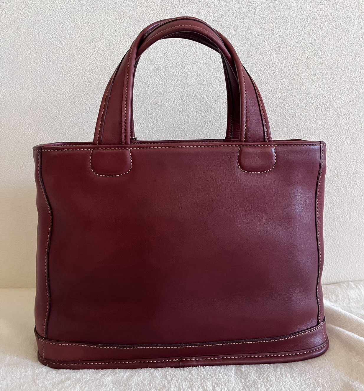 Coach Vintage Bleecker Satchel 9303 Rare Burgundy Leather Tote Bag Made in USA