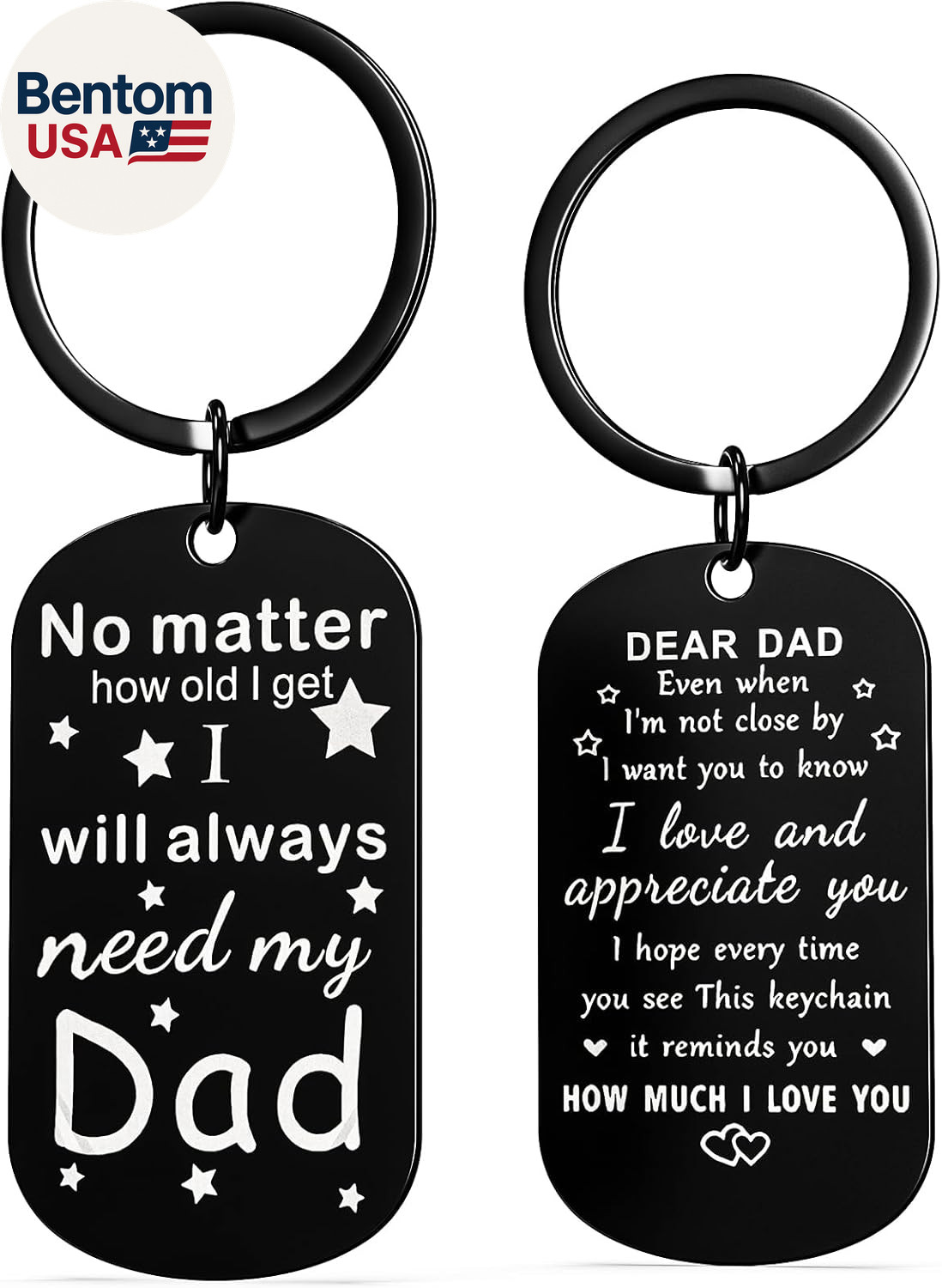 Father’S Day Gifts for Dad from Daughter Son Wife, Sentimental Keychain Meaningf