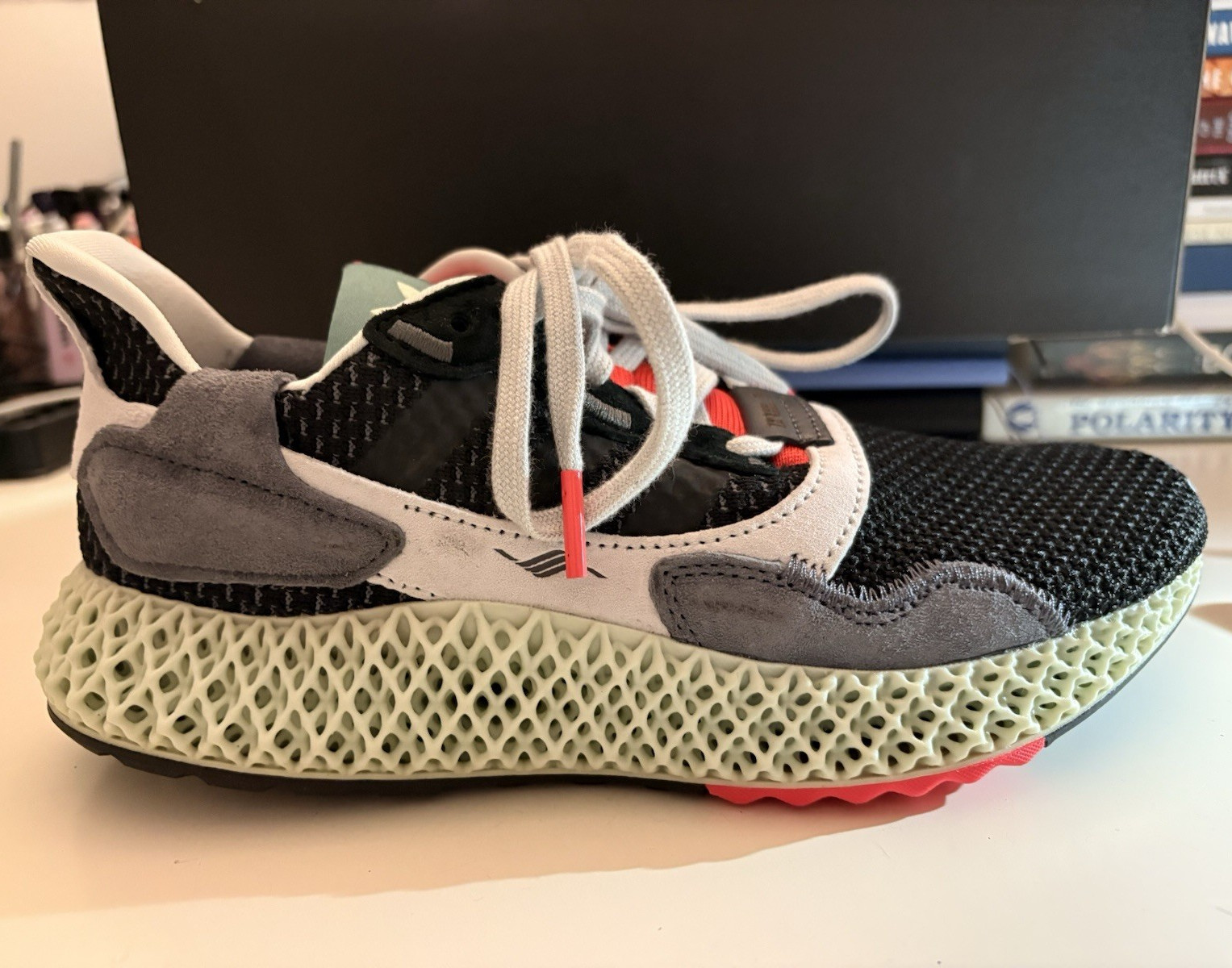 Adidas ZX 4000 4D BD7931 Black Onix US 6 EU 38 2/3 New Original Box Futurecraft