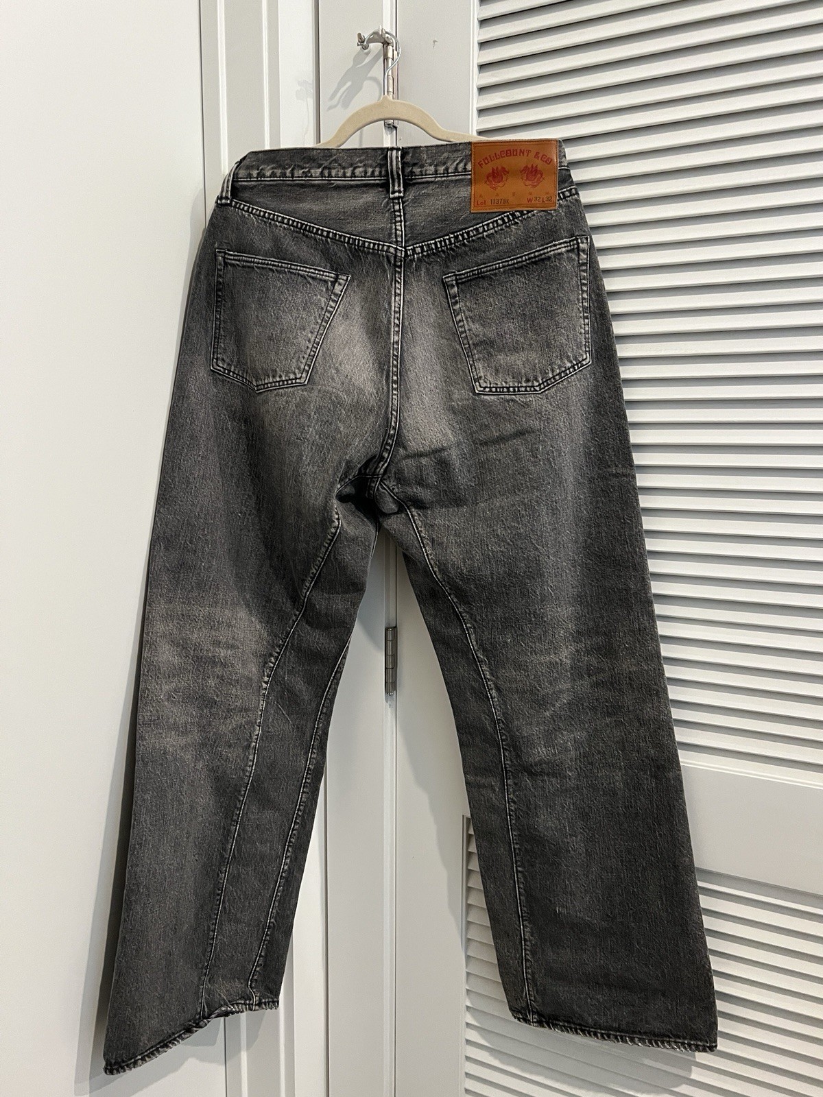 FULLCOUNT 1137BK DUKE 3 MODEL SELVEDGE DENIM DARTFORD BLACK 32/32