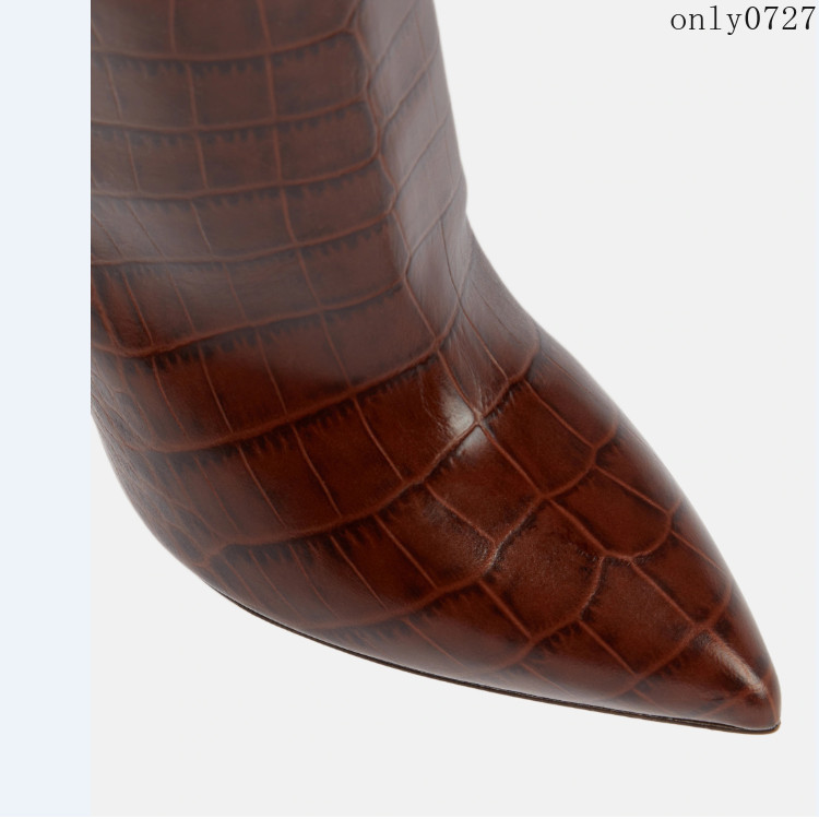 Women’s Knee High Boots Alligator Crocodile Pattern High Stiletto Heel Shoes Hot