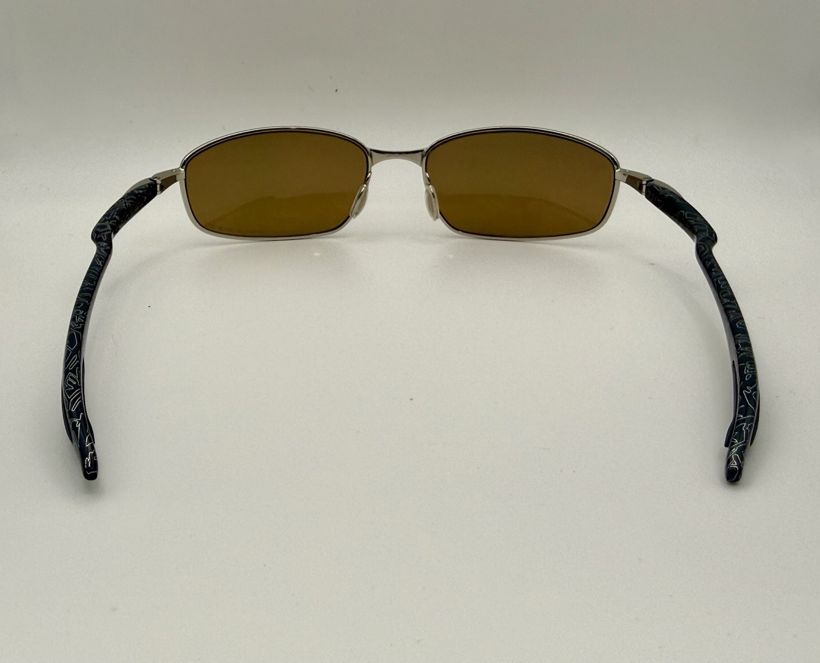 Rare Oakley Square Wire Chrome Bronze Polarized Custom Built w/ Box USA