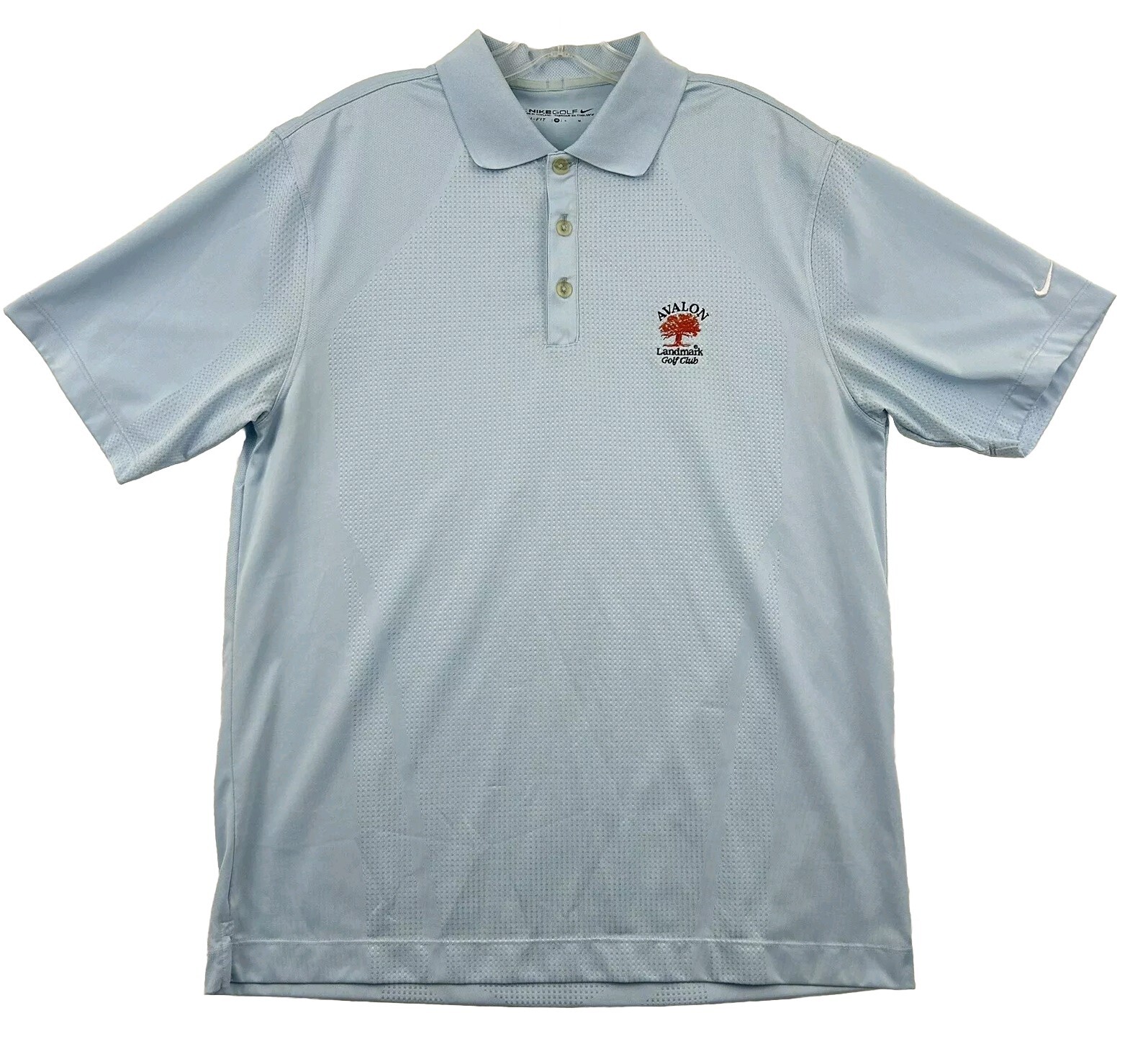 Nike Golf Dri-Fit Mens Polo Shirt Avalon Landmark Golf Club Size M Blue