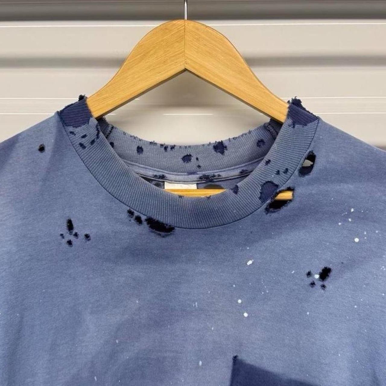 Vintage 80s Fruit Of The Loom False Pocket Distressed Cropped T-Shirt Size M