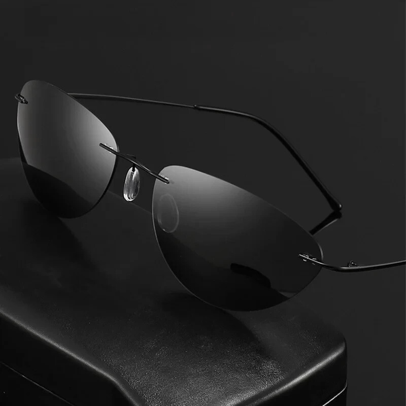 Matrix Polarized Neo Style Sunglasses Ultralight Rimless Driving Glasses Eyewear