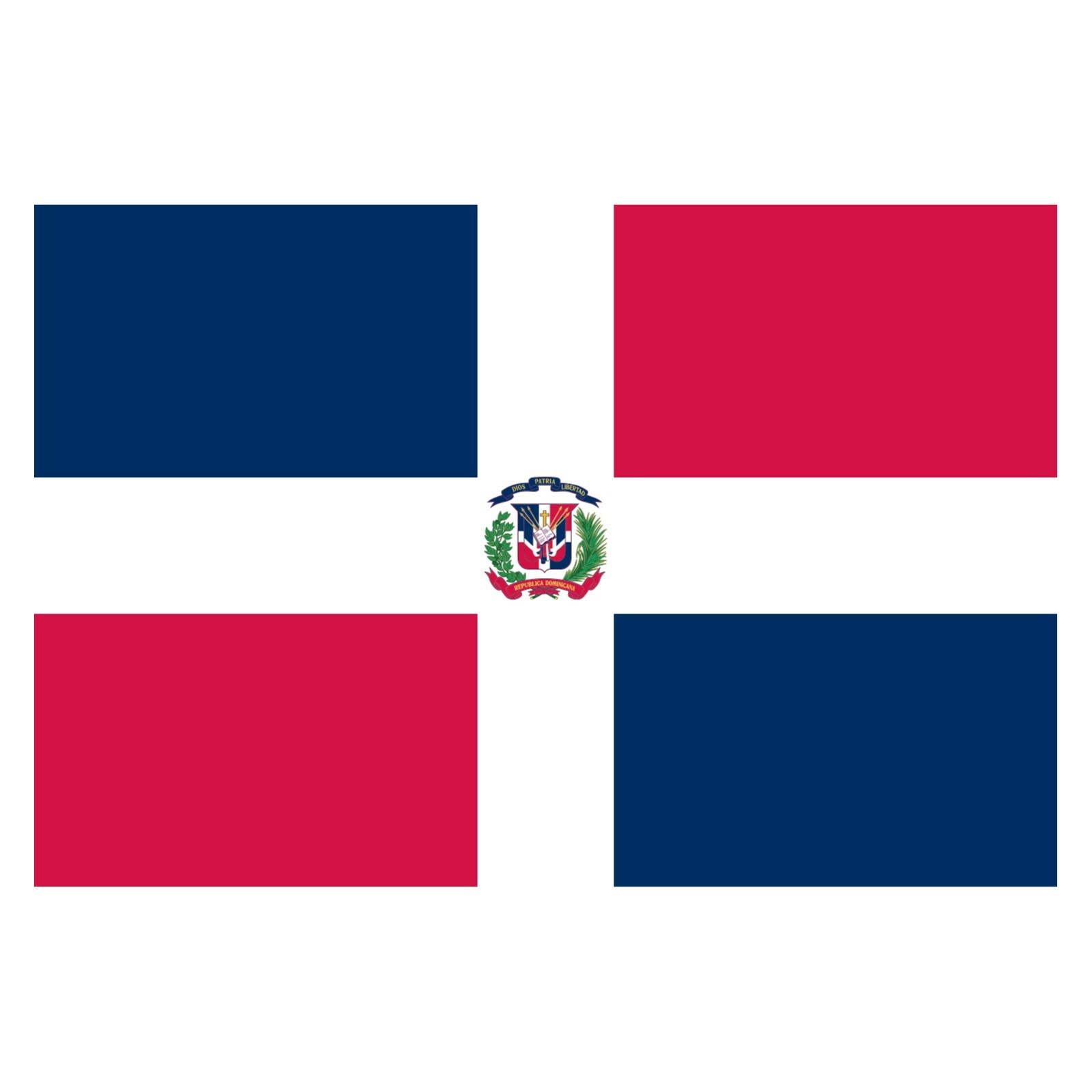 Dominican Republic Latin American Flag Basic Cotton T-Shirt – White