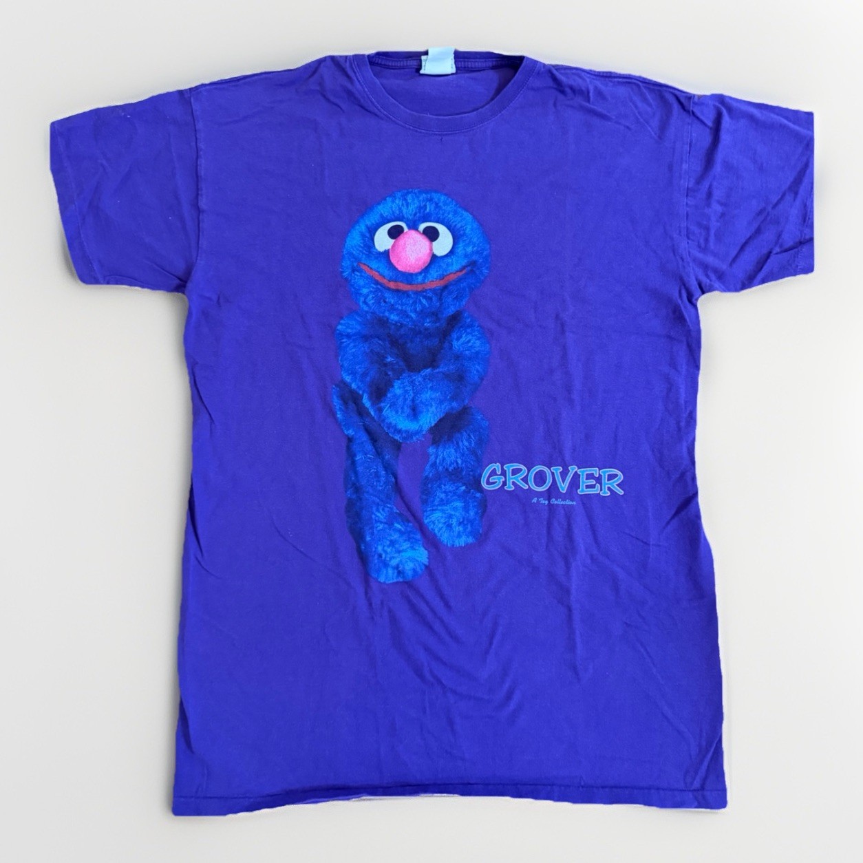 VTG 90s Sesame Street Grover Sleep Shirt Nightgown Purple OSFM Single Stitch
