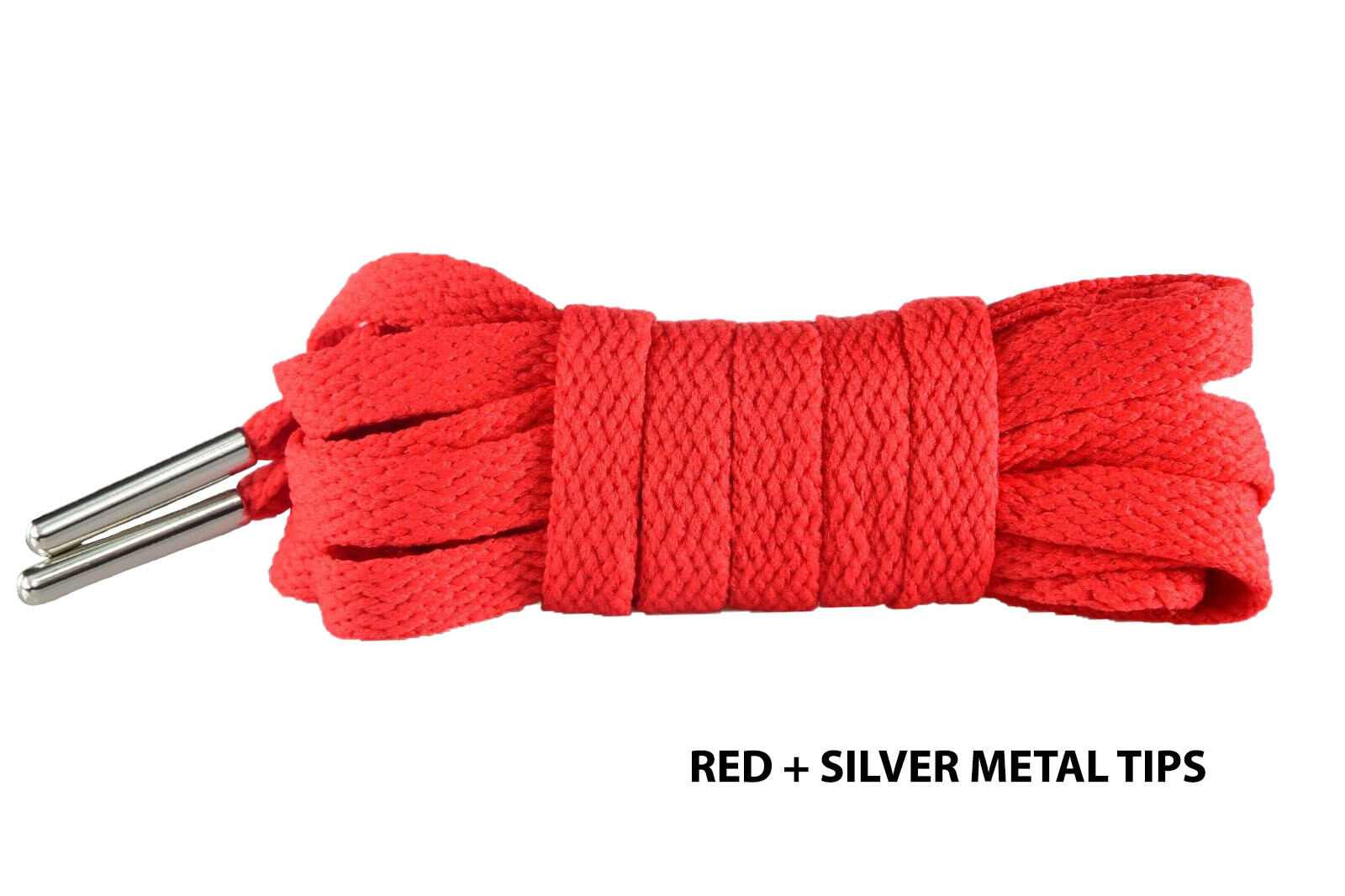 FLAT SHOELACES WITH METAL AGLETS LACE TIPS LACES FOR ALL SHOES