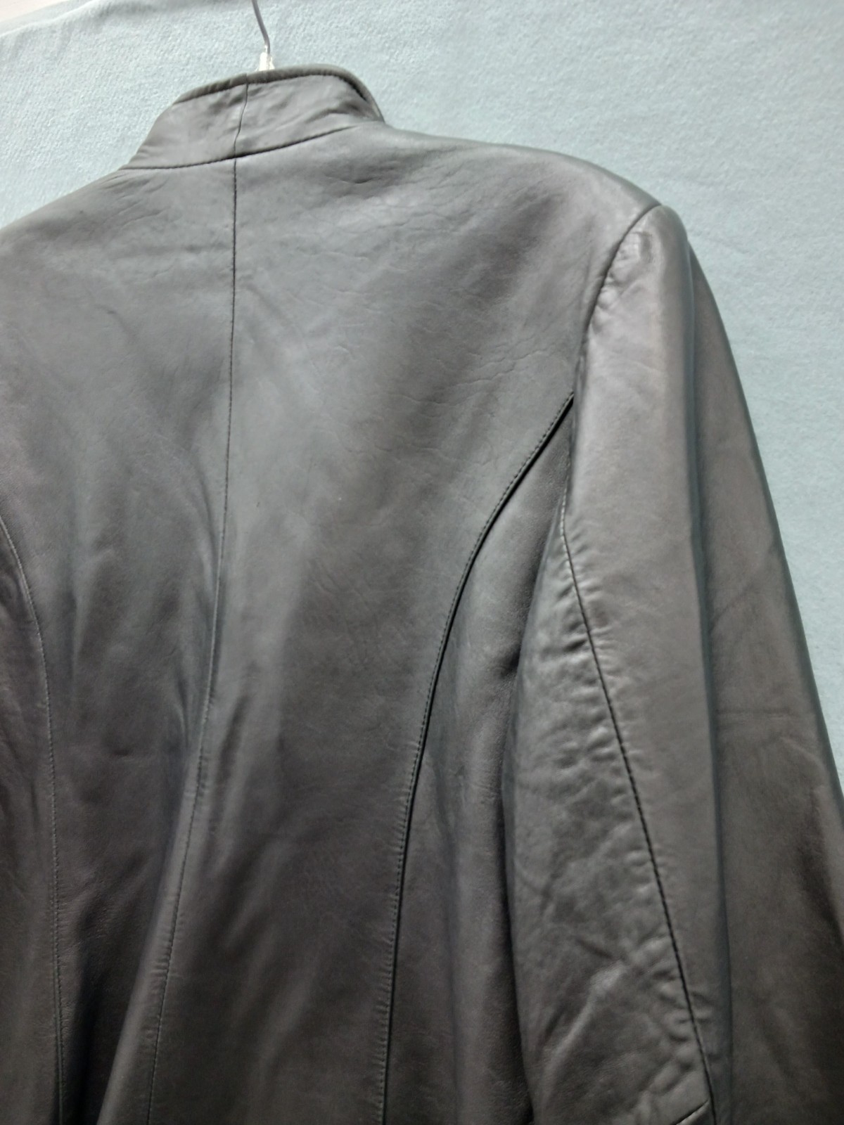 Unknown Women’s Jacket Size S Gray Moto Zip Front Casual Classic Stylish