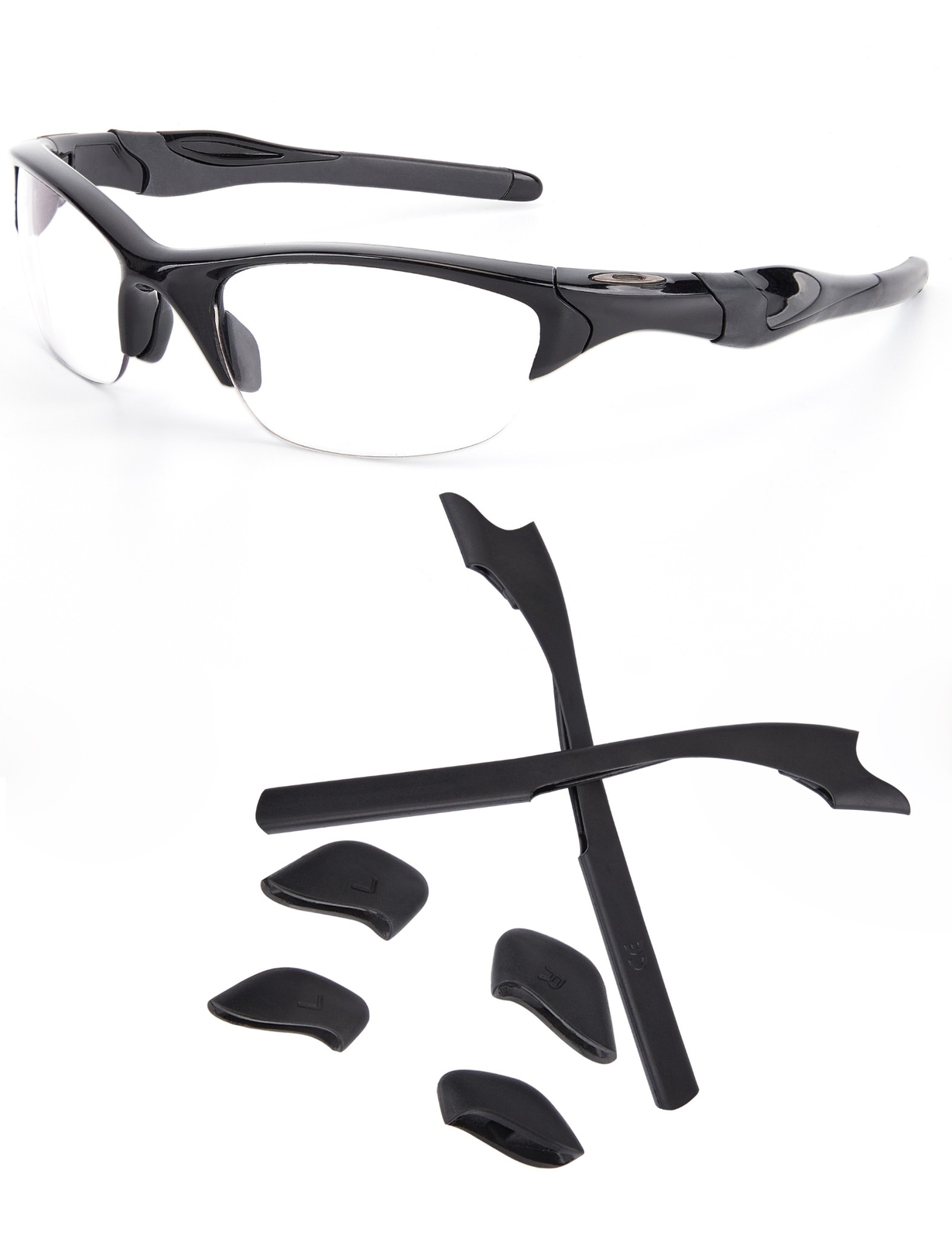 Replacement Earsocks & Nose Pieces for-Oakley Half Jacket 2.0 Sunglass – Options