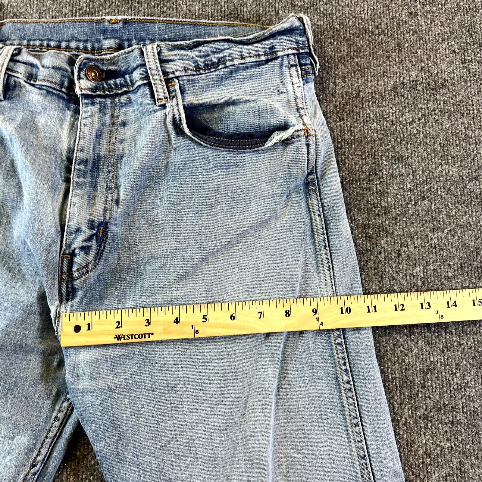 Levi’s 410 Jeans Men’s 36×34 Blue Denim Cotton 5-Pockets Straight Leg Streetwear