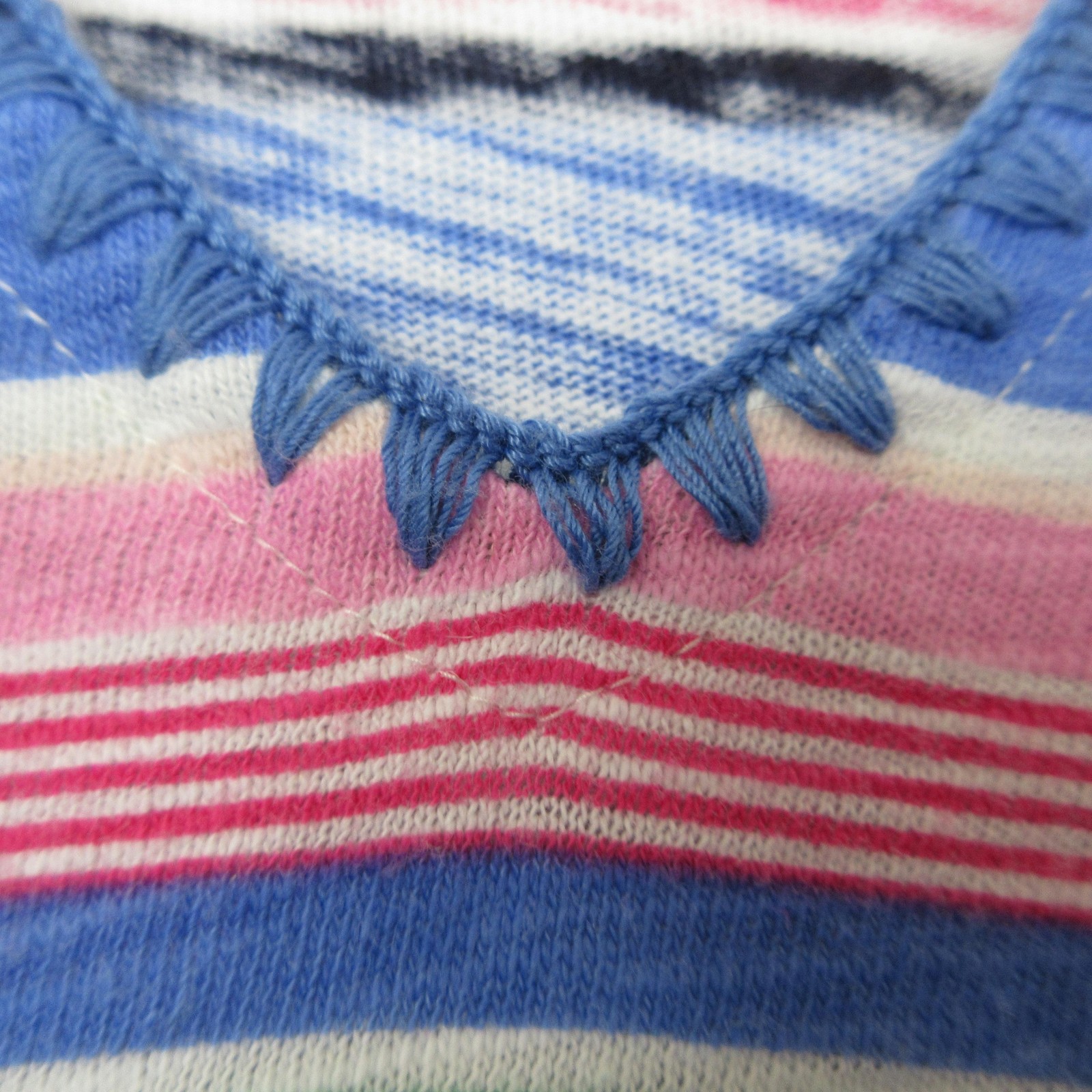 Talbots Linen Blend Tunic Top Women M Blue Green Striped Coastal Nautical Resort
