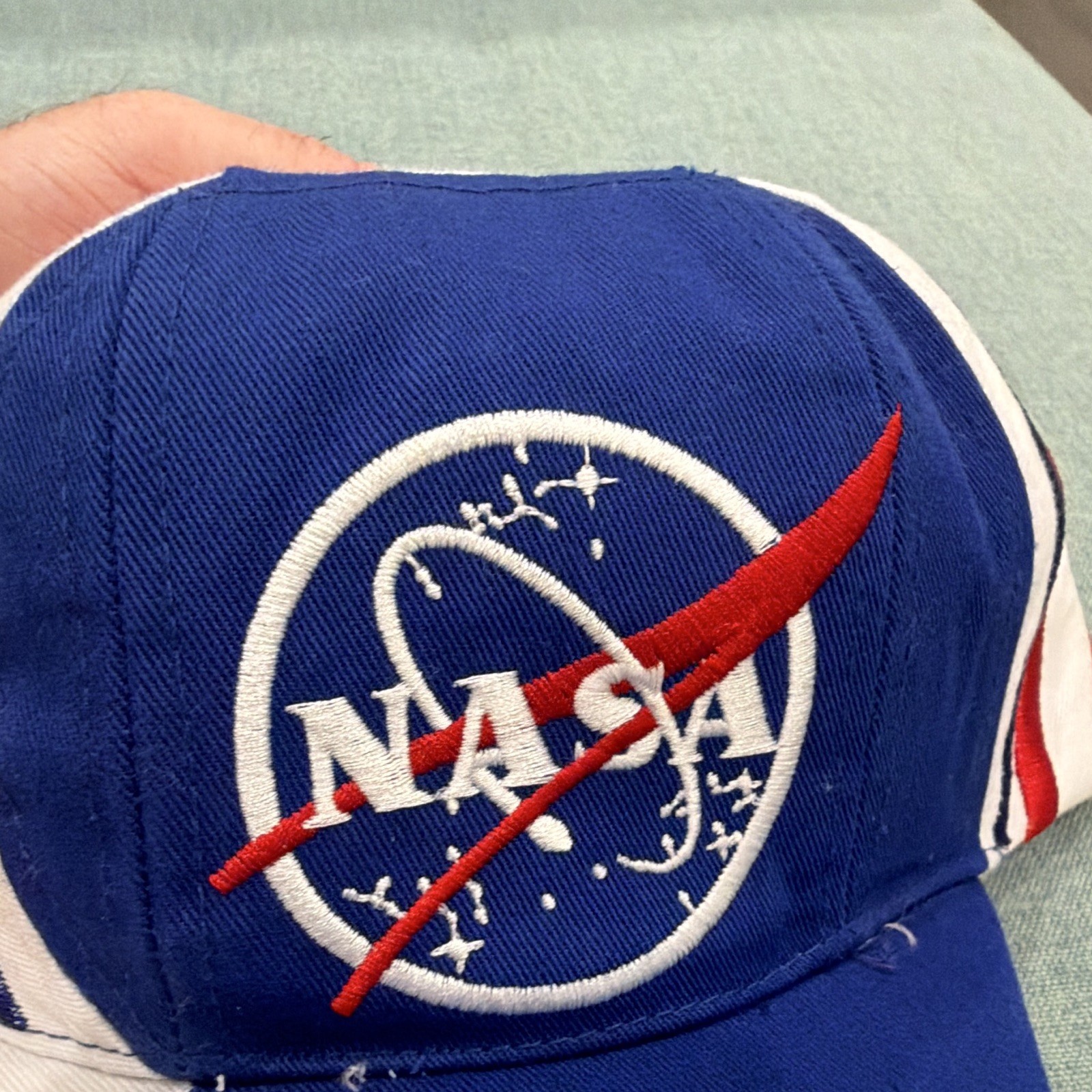 NASA Kennedy Space Center Florida Embroidered Snapback Hat Vintage RARE