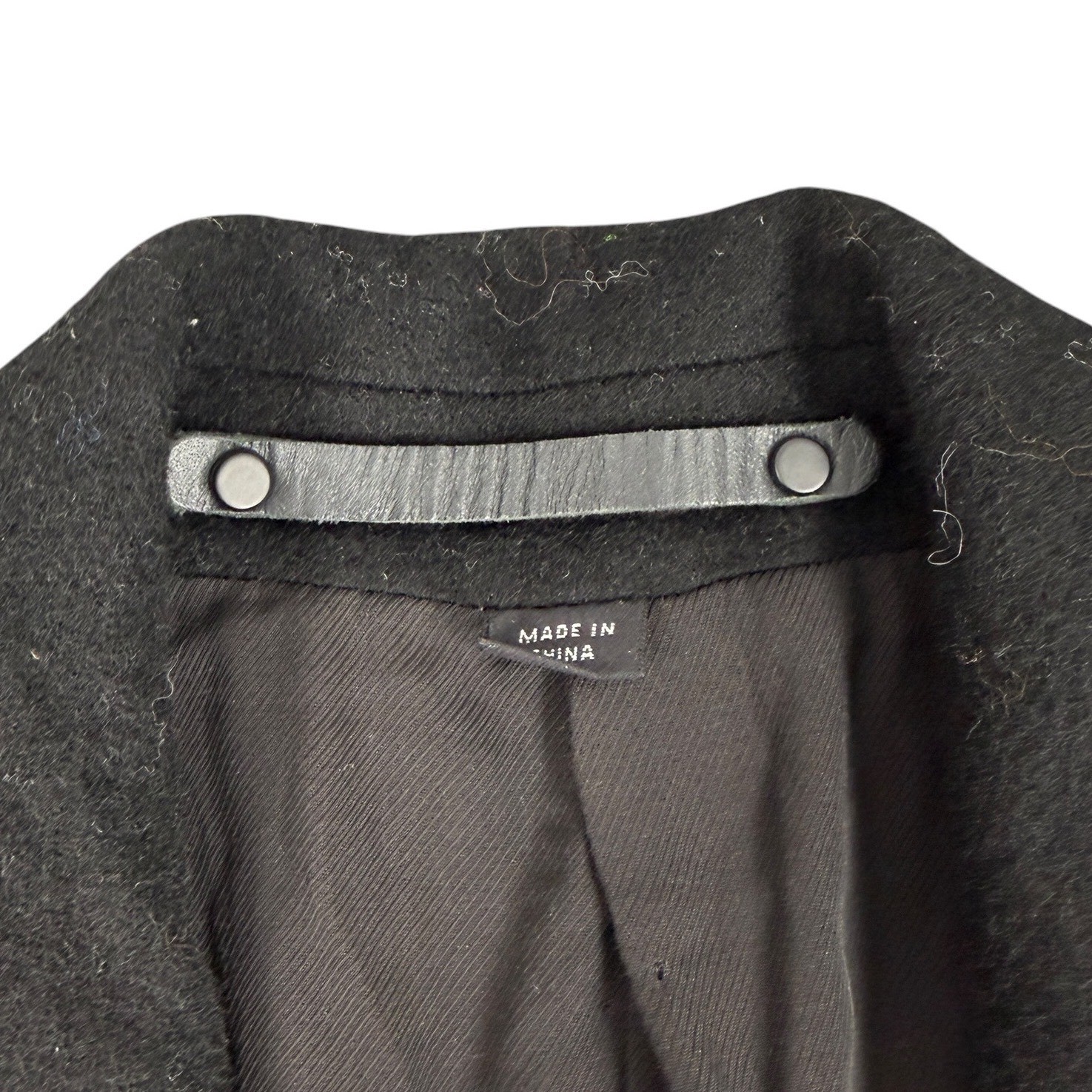 AllSaints Bodell Men XS Black Wool Blend Single Breasted Slim Fit Long Jacket