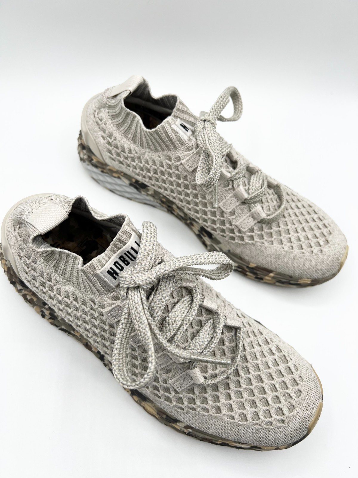 NoBull Allday Knit Sneakers /Trainers in Beige Camo UNISEX US Size M6 / W 7.5
