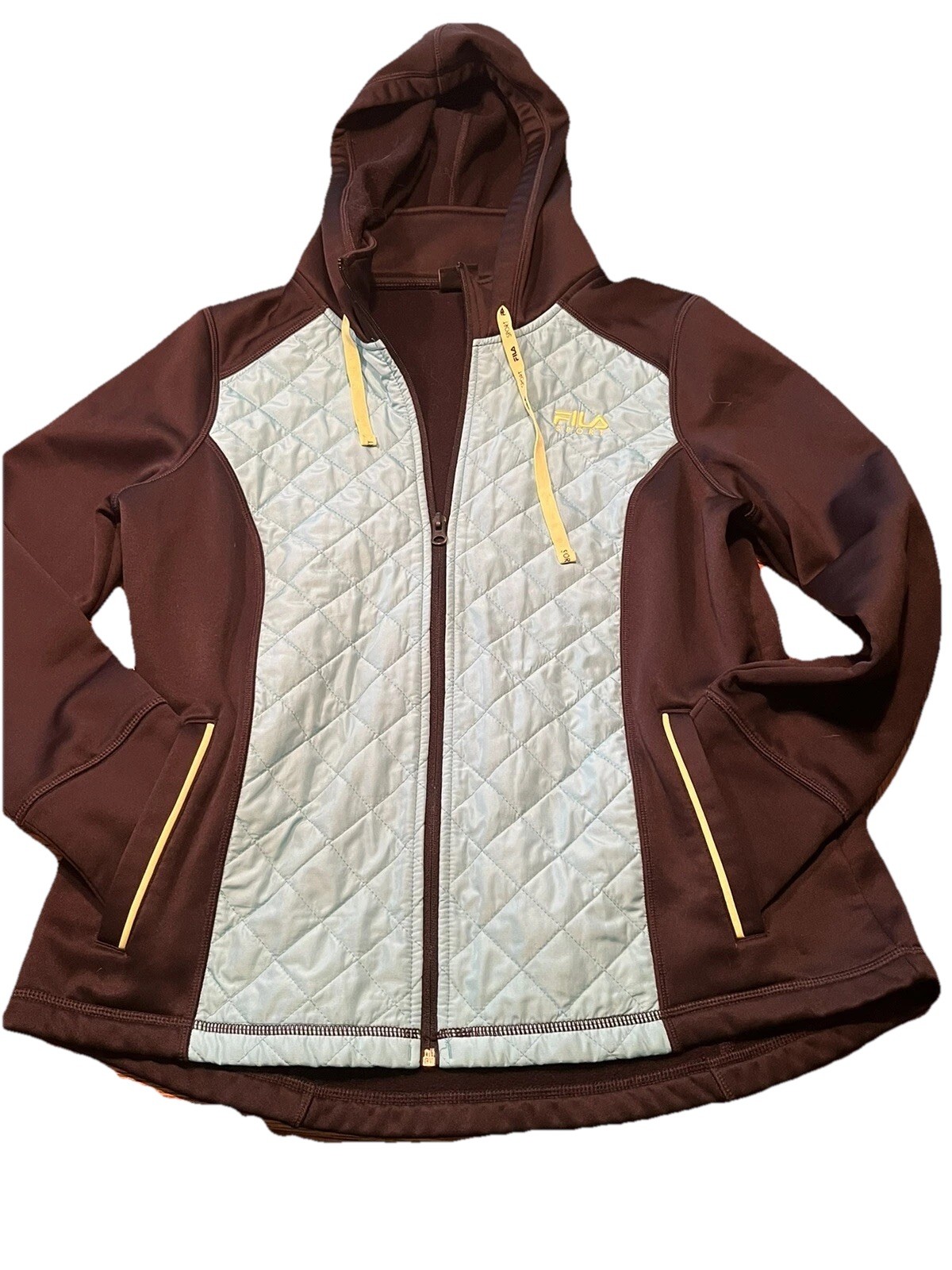 Fila Womens Size L Zip Up Hoodie Jacket Active Wear Outdoor Walking Hiking Daily