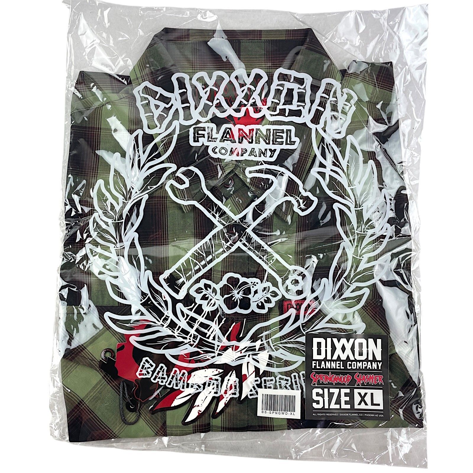 DIXXON Flannel The Springwood Slasher Men’s XL Bamboo Shirt Horror Series