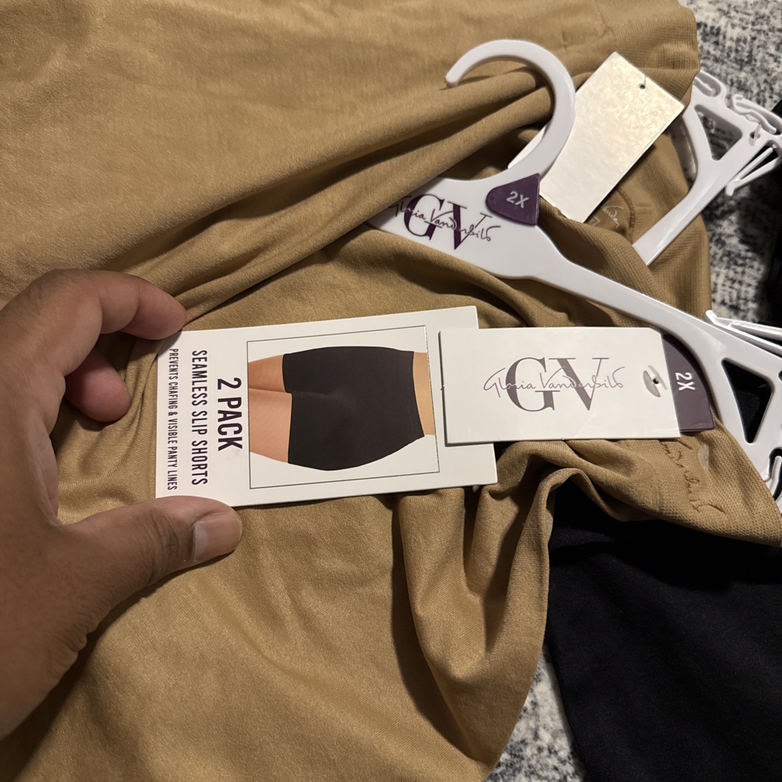 Gloria Vanderbilt 2 Pack Seamless Slip Shorts Plus Size 2X Mid Thigh Length BNWT