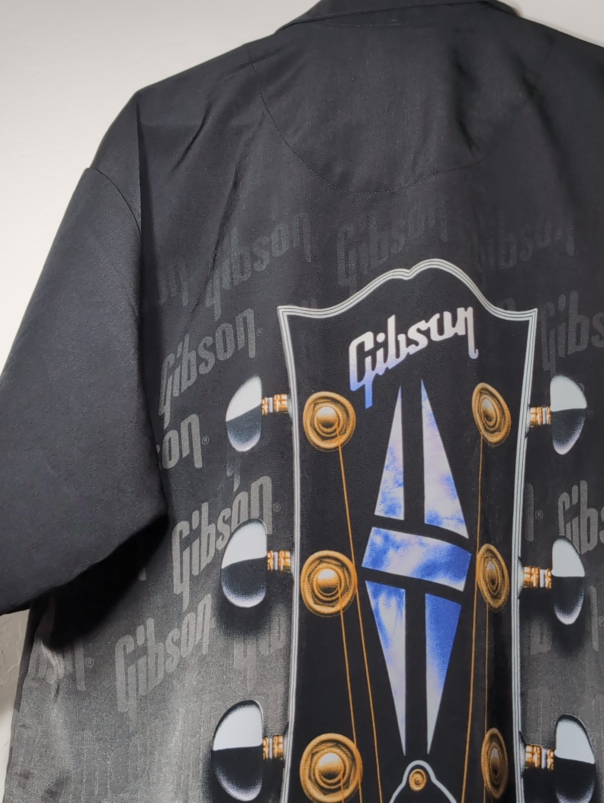 Gibson Guitar Wear Mens Size XL Black Short Sleeve Music Les Paul Lightweight