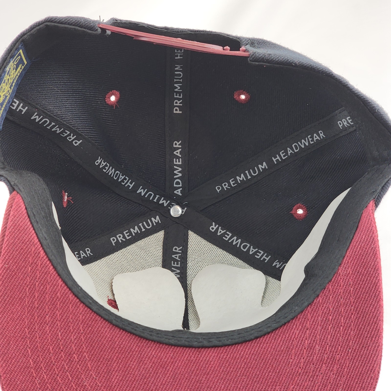New KIPA Snapback Baseball Hat Blank Cap Black Maroon Premium Headwear Adult NWT