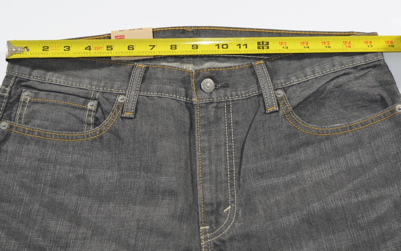 NWT Levi’s 514 Straight Fit Men’s Gray Denim Jeans 34 x 30