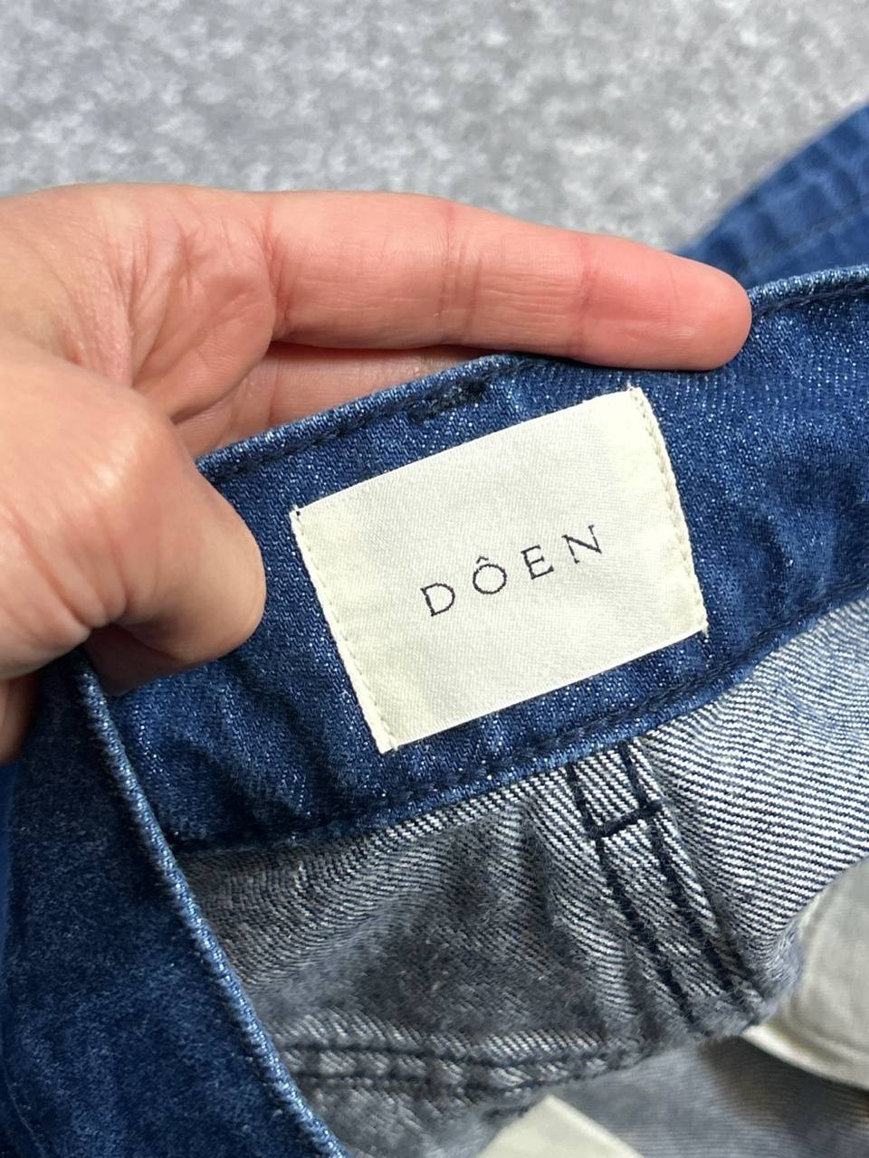 Doen Viva Jeans Womens 27 Blue Denim High Rise Flared Leg Streetwear 26×34 New