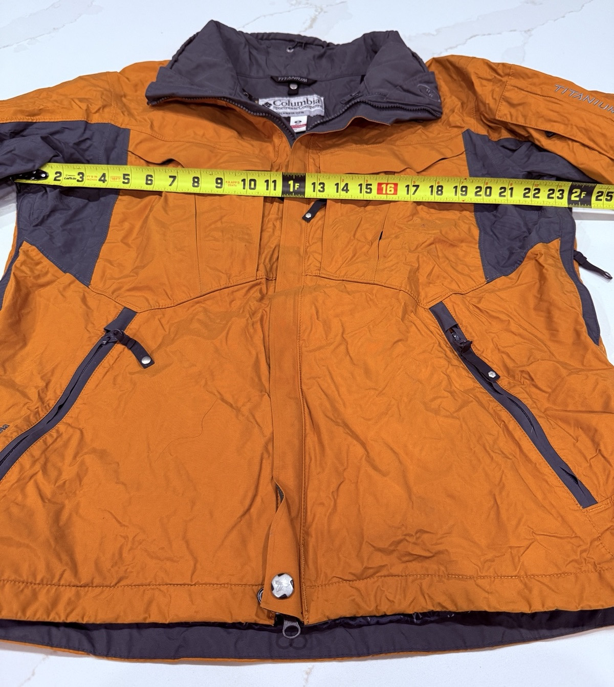 Columbia Titanium Omni Tech Ski Jacket Mens Medium **Missing Liner** Pockets
