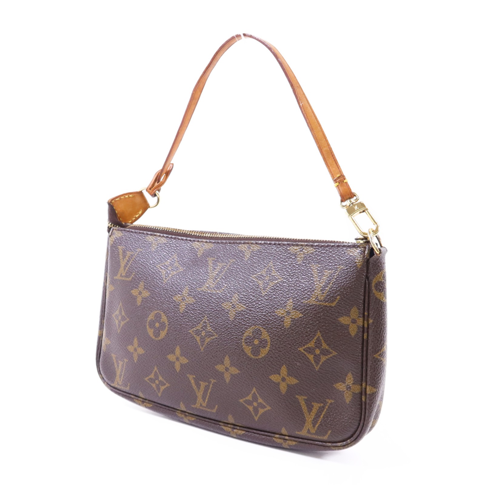 LOUIS VUITTON LV GHW Pochette Accessoires Pouch Handbag M51980 Monogram Brown