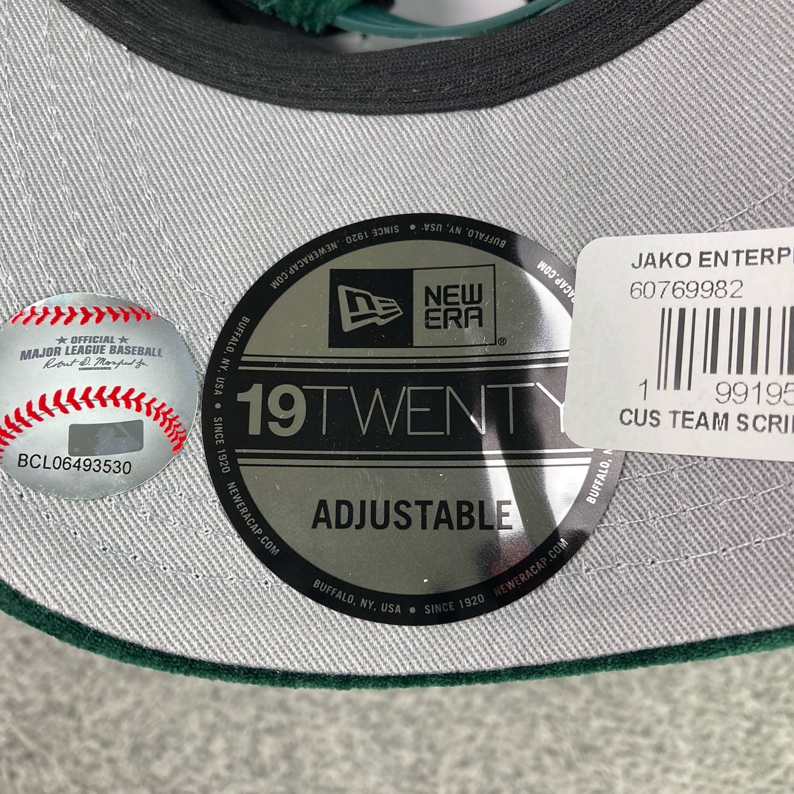 Los Angeles Dodgers New Era 19TWENTY Hat Velvet Green Script Snapback Adjustable