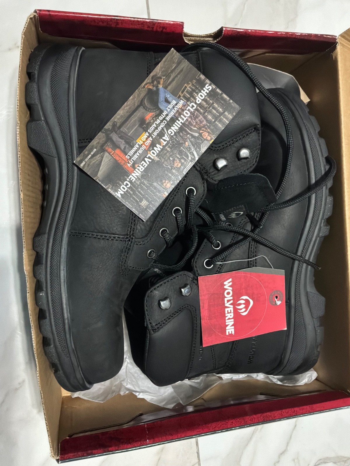 Wolverine Cabor EPX 6″ Composite Toe Men’s Work Boots – Dark Brown, US Size 11.5