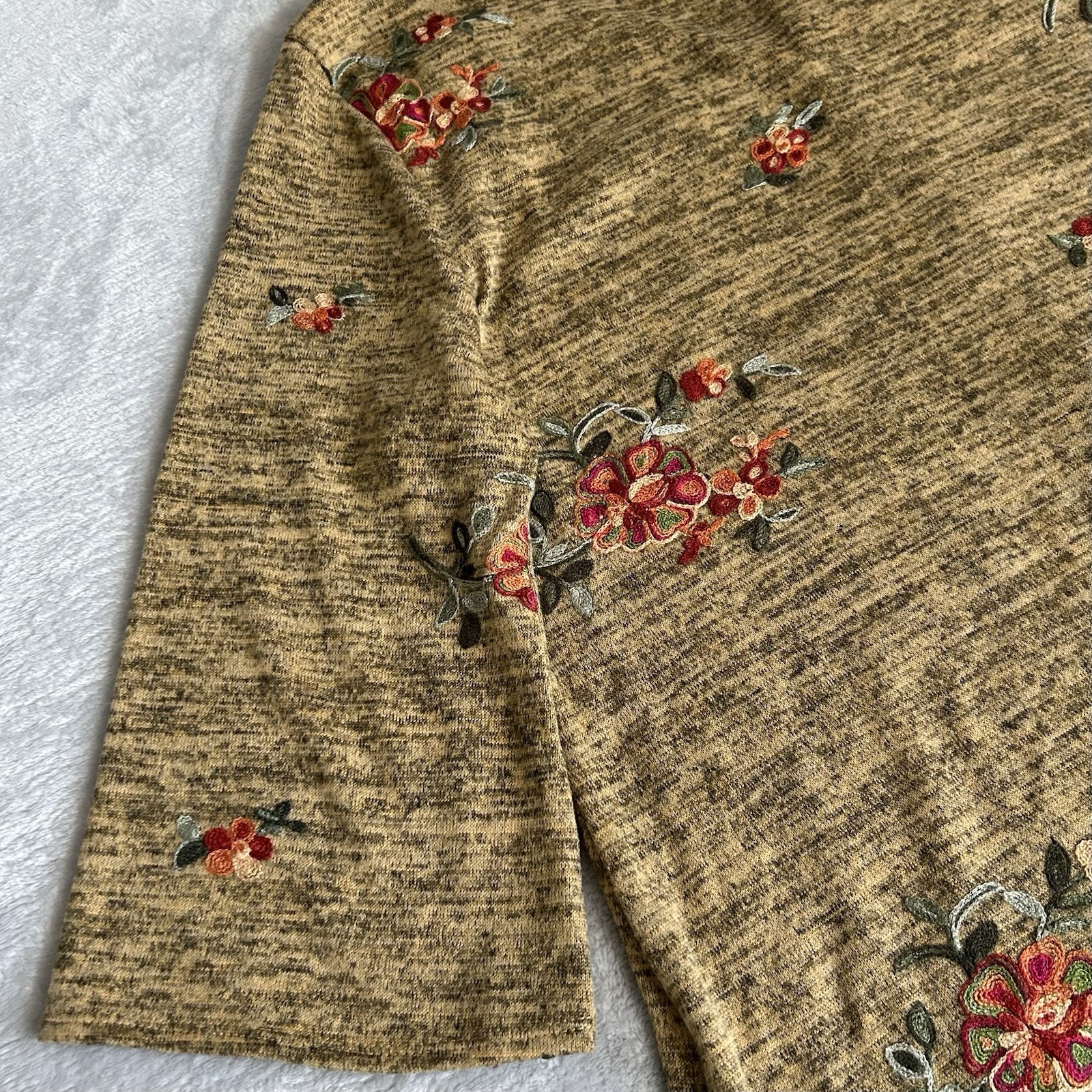 Fig and Flower Boho Tunic Top Plus Sz1X Floral Embroidered Cottagecore Peasant