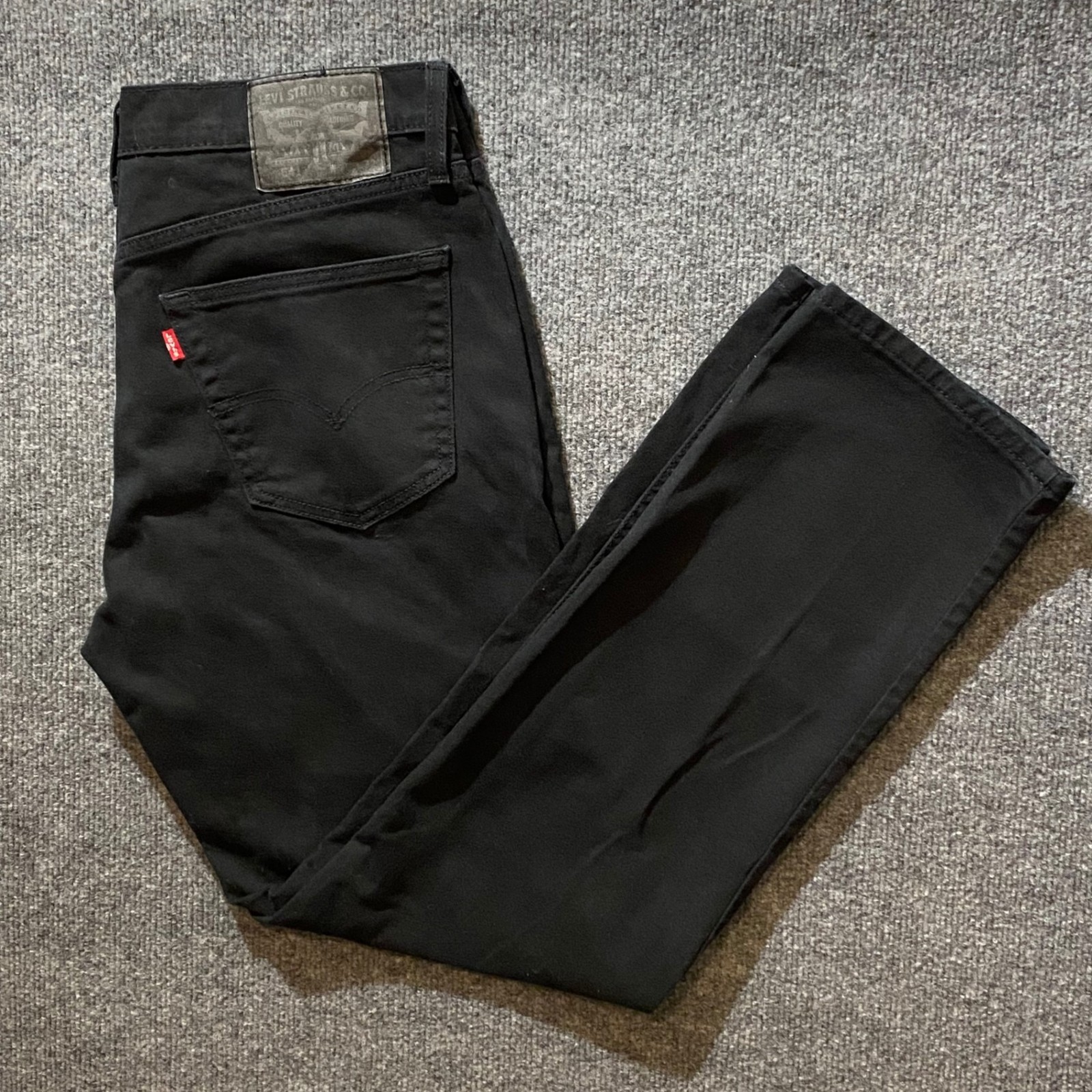 Levis 541 Jeans Mens W32 L32 Black Slim Straight Stretch 98% Cotton 2% Elastane