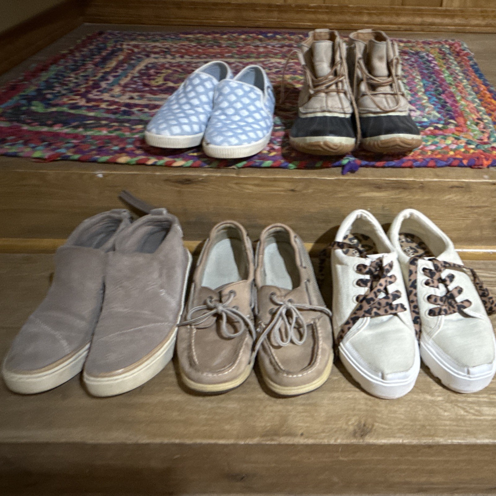 TOMS Lot of 5 Pairs Low Top Lace-Up/Slip-On Athletic Sneakers Unisex
